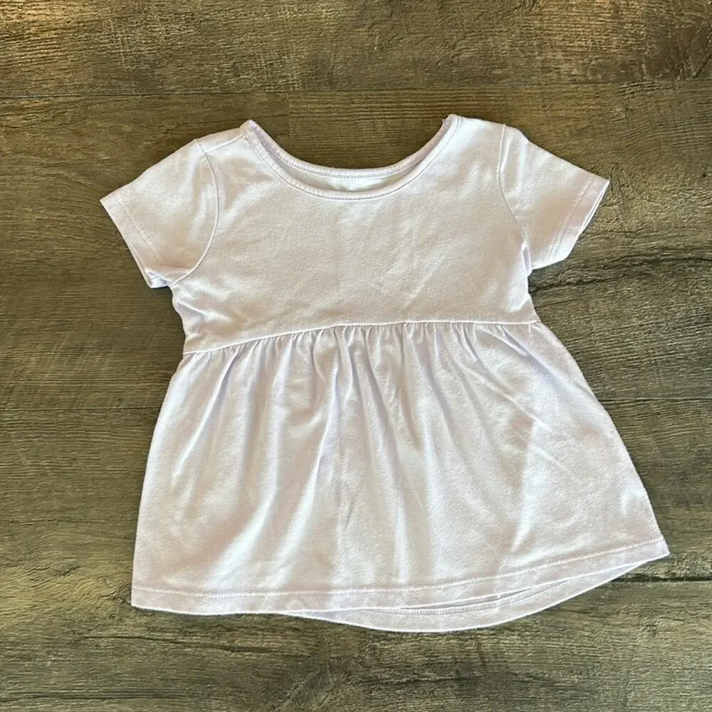The Children's Place 18-24 Month Baby BUNDLE (2) Pastel Short Sleeve Peplum Tops